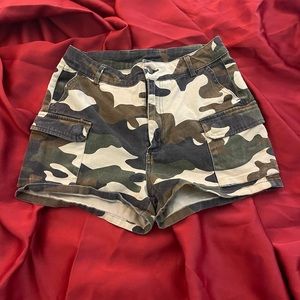 SOLD Fashion Nova Army Print Shorts